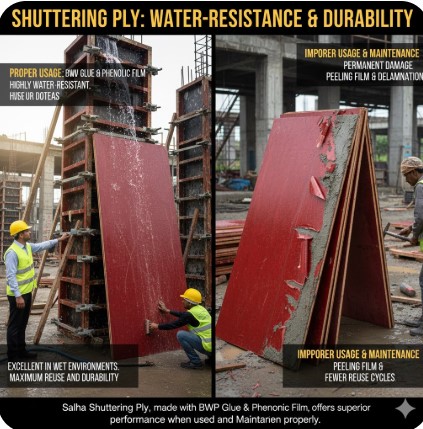 Water resistance test on shuttering plywood