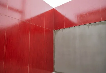 Smooth concrete finish achieved using quality shuttering ply